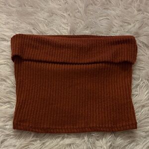 SHEIN Rust Ribbed Tank Top